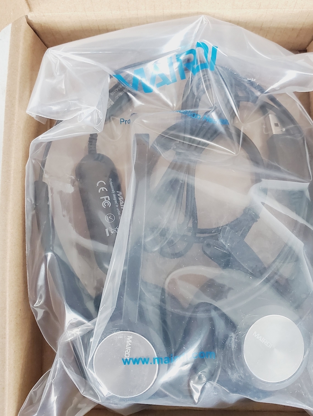 5 Lot MAIRDI USB Telephone Headset Microphone Over-The-Head, Computer Headphone